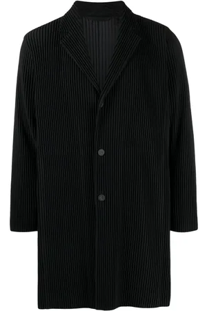 Issey Miyake Fully-pleated plissé long coat