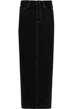 WARDROBE.NYC Straight denim maxi skirt