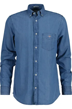 GANT Logo-embroidered denim shirt