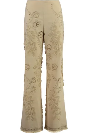 Alberta Ferretti Embroidered flared trousers