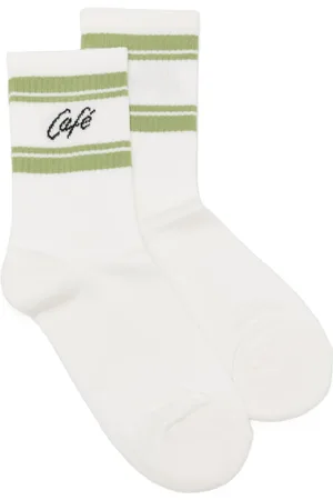 Café Kitsuné Intarsia-knit logo socks