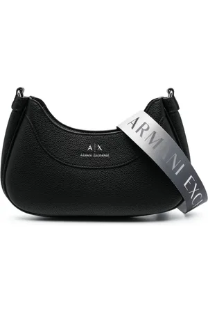 Armani Exchange Debossed-logo leather crossbody bag