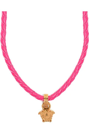 VERSACE Medusa pendant leather necklace