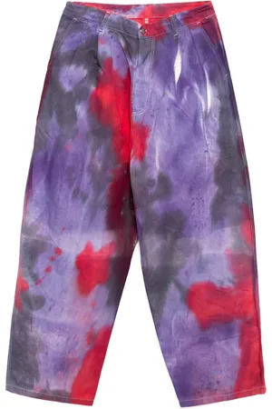 Stain Shade Tie-dye-print trousers
