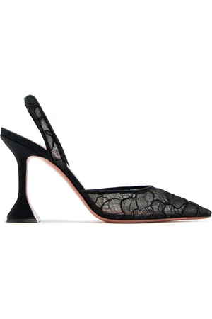 Amina Muaddi 95mm Holli Lace pumps
