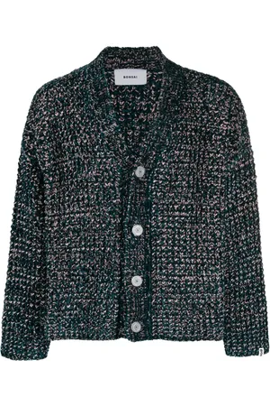 BONSAI Speckled-knit V-neck cardigan