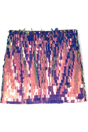DOUUOD KIDS Translucent-design sequin-embellished skirt