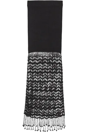 Ganni Macramé-detailing maxi skirt