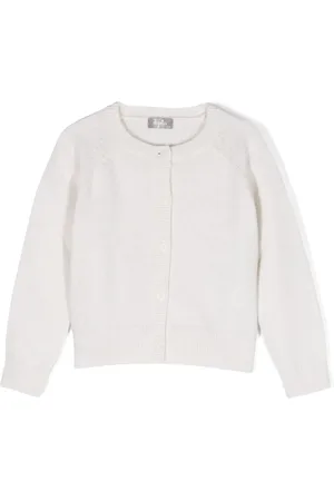 Il gufo Metallic-threading fine-knit cardigan