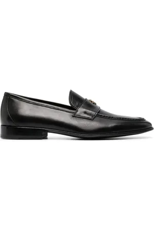 Roberto Cavalli Logo-plaque leather loafers