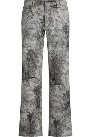 Etro Jacquard wide-leg jeans