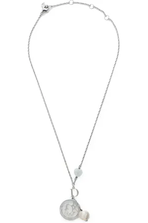 Dior 2000s logo shell necklace