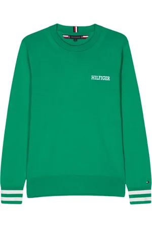 Tommy Hilfiger Embroidered-logo stripe-detail jumper