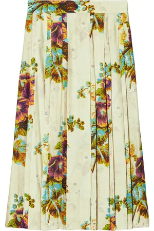 Tory Burch Floral-patterned pleated skirt
