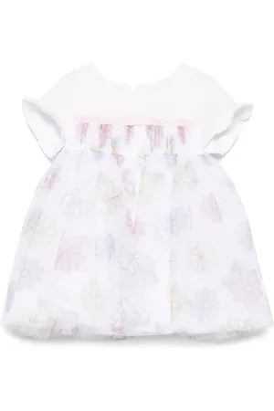 MONNALISA Daisy-print tulle dress