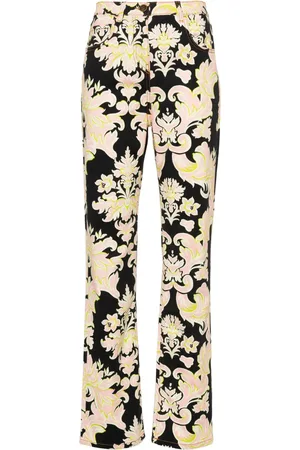 Etro Floral-print straight-leg jeans