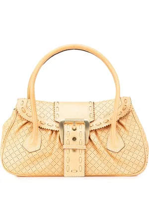Céline 2000 Perforated Leather Buckle handbag