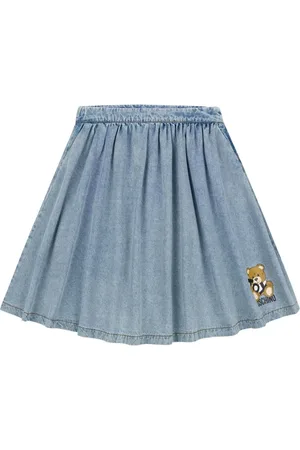 Moschino Denim pleated skirt