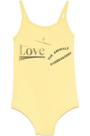 The Animals Observatory Logo-print swimsuit