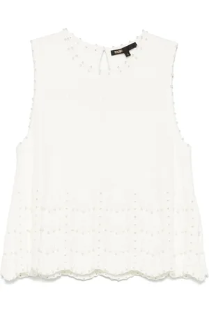 Maje Faux-pearl-detailed top