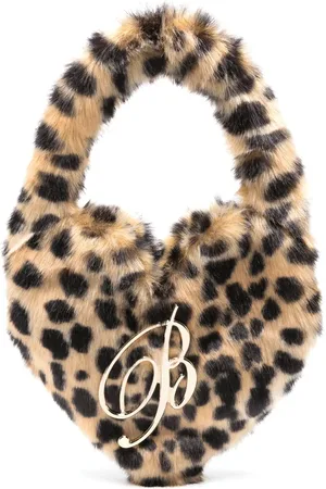 BLUMARINE Mini faux-fur heart bag