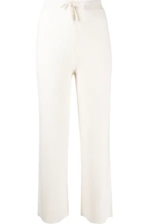 Lisa Yang Ribbed-knit cashmere track pants
