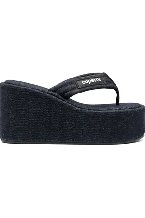 COPERNI 100mm logo-patch denim sandals