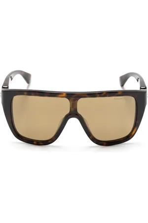 Alexander McQueen Skull hinge shield-frame sunglasses