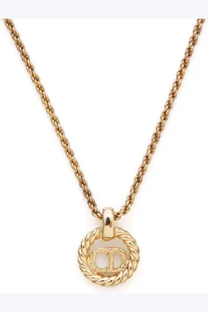 Dior 1990s-2000s CD pendant necklace