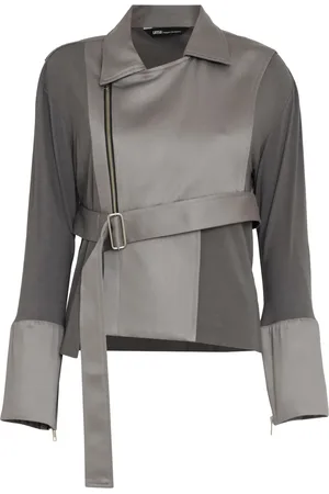 Uma Raquel Davidowicz Layered belted-waist jacket