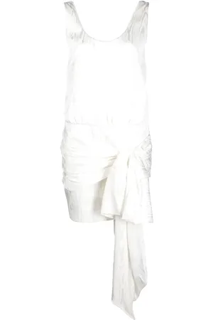 Serafini Asymmetric tie-front mini dress