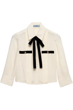 Prada Pleated sablé blouse