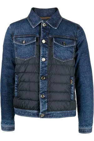 MOORER Contrast denim jacket