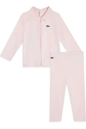 Lacoste Logo appliqué shirt and trousers set