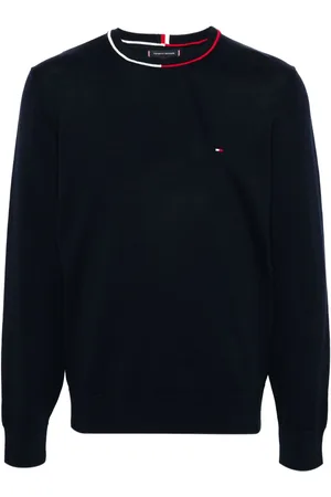 Tommy Hilfiger Embroidered-logo fine-knit jumper
