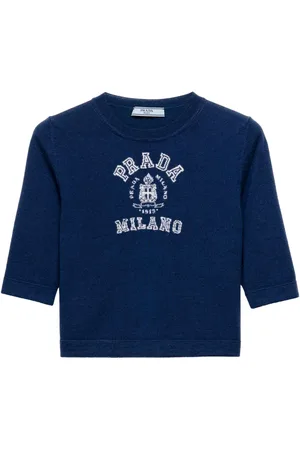 Prada Logo-intarsia cashmere jumper