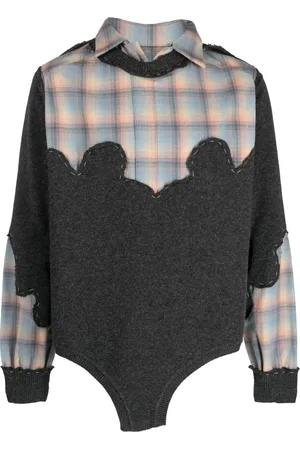 Maison Margiela X Pendleton yoke-detail jumper