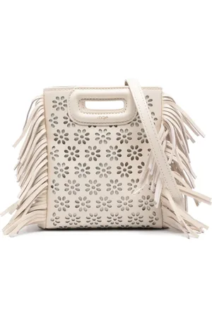 Maje Mini perforated leather tote bag