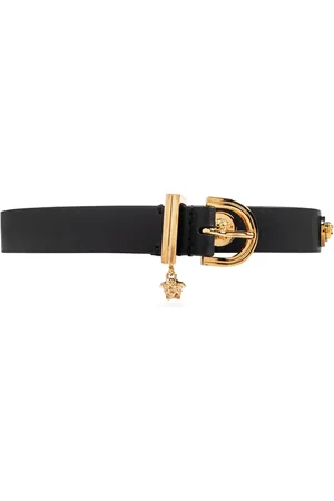 VERSACE Medusa Safety Pin leather belt