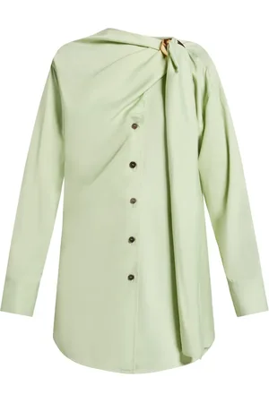 Salvatore Ferragamo Draped-detail button-up shirt