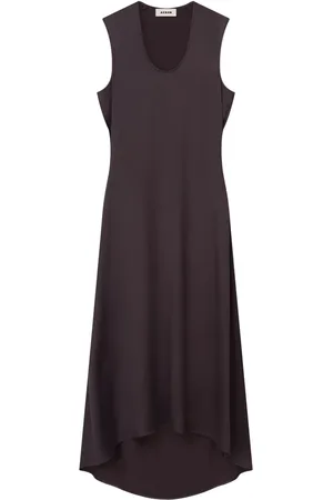 AERON Gathered scoop-neck dress