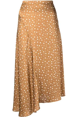 Vince Spot-print asymmetric skirt