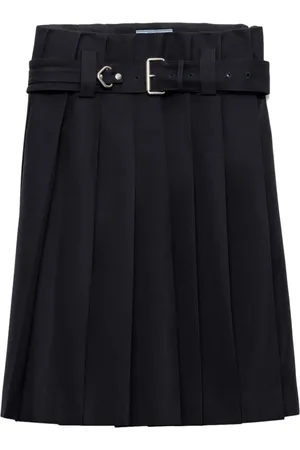 Prada Belted pleated skirt
