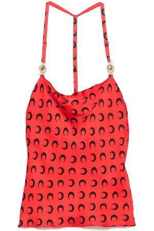 Marine Serre Crescent moon-print top