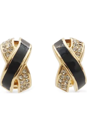 Dior 1990-2000s rhinestone clip-on earrings
