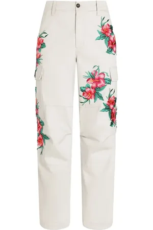 Dolce & Gabbana Floral-embroidered trousers