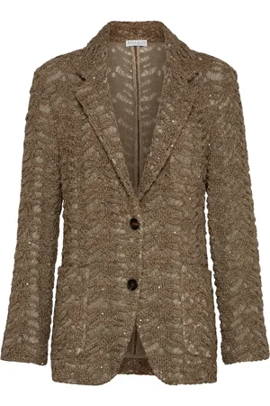 Brunello Cucinelli Lace-appliqué blazer