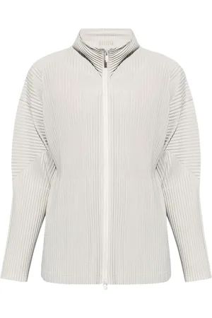 Issey Miyake Pleated zip-up hoodie