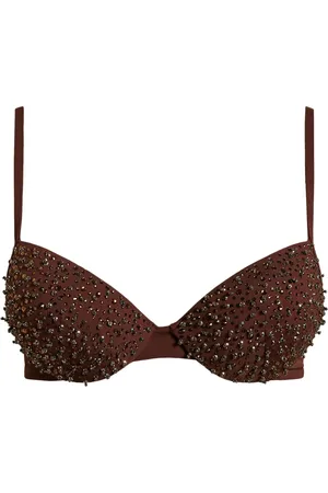 Twin-Set Embroidered push-up bikini top