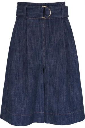 AKRIS High-waisted denim shorts